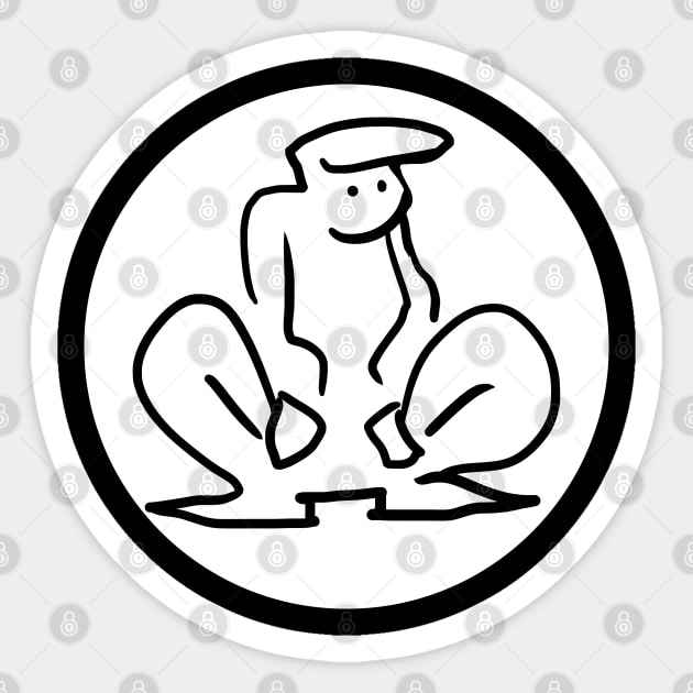 Slav squat Sticker by Slavstuff